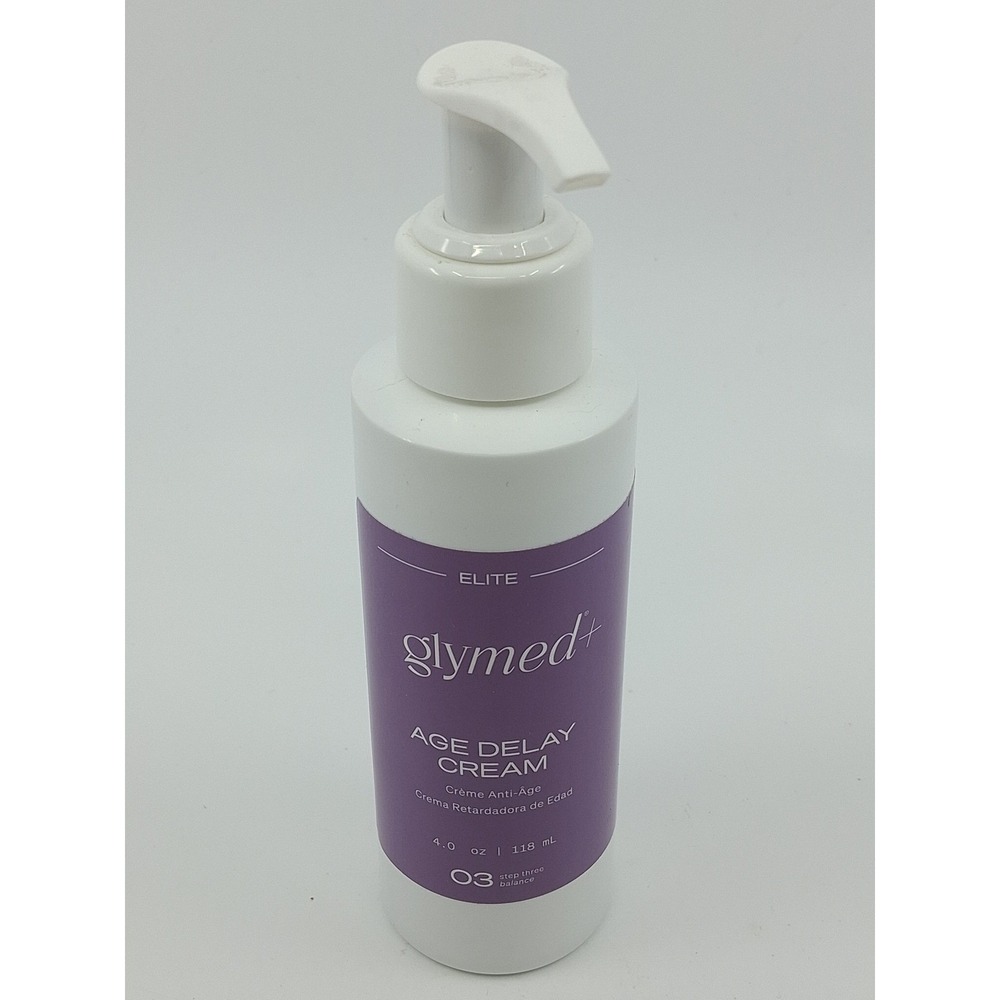 Glymed Plus Age Delay‎ Cream Reduces Wrinkles Face Neck 4 oz 118 ml Jumbo Size